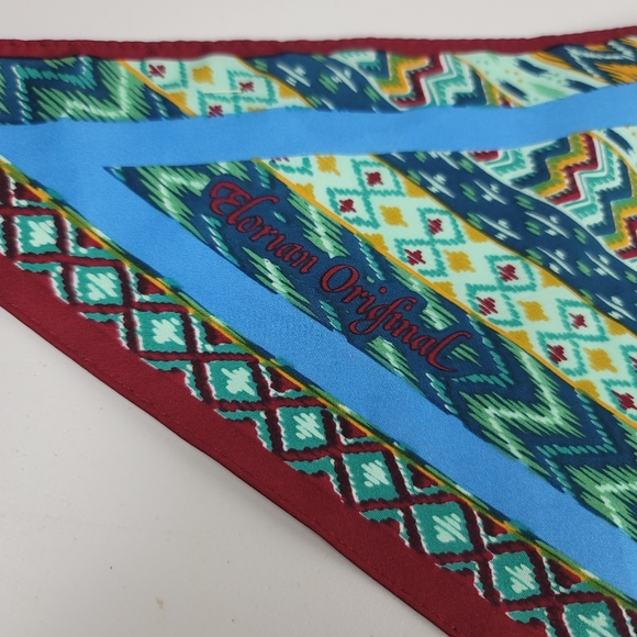 Elorian Orginal Vintage 80's Striped Pattern Scarf - Picture 2 of 5